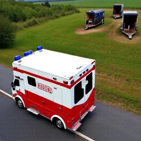 An ambulance: different object, same scene