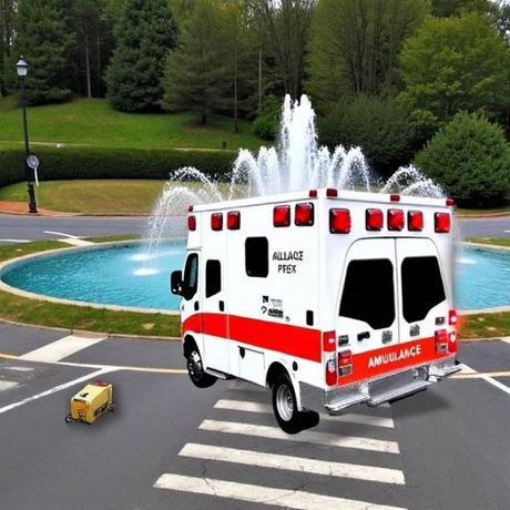 An ambulance: same object, different scene