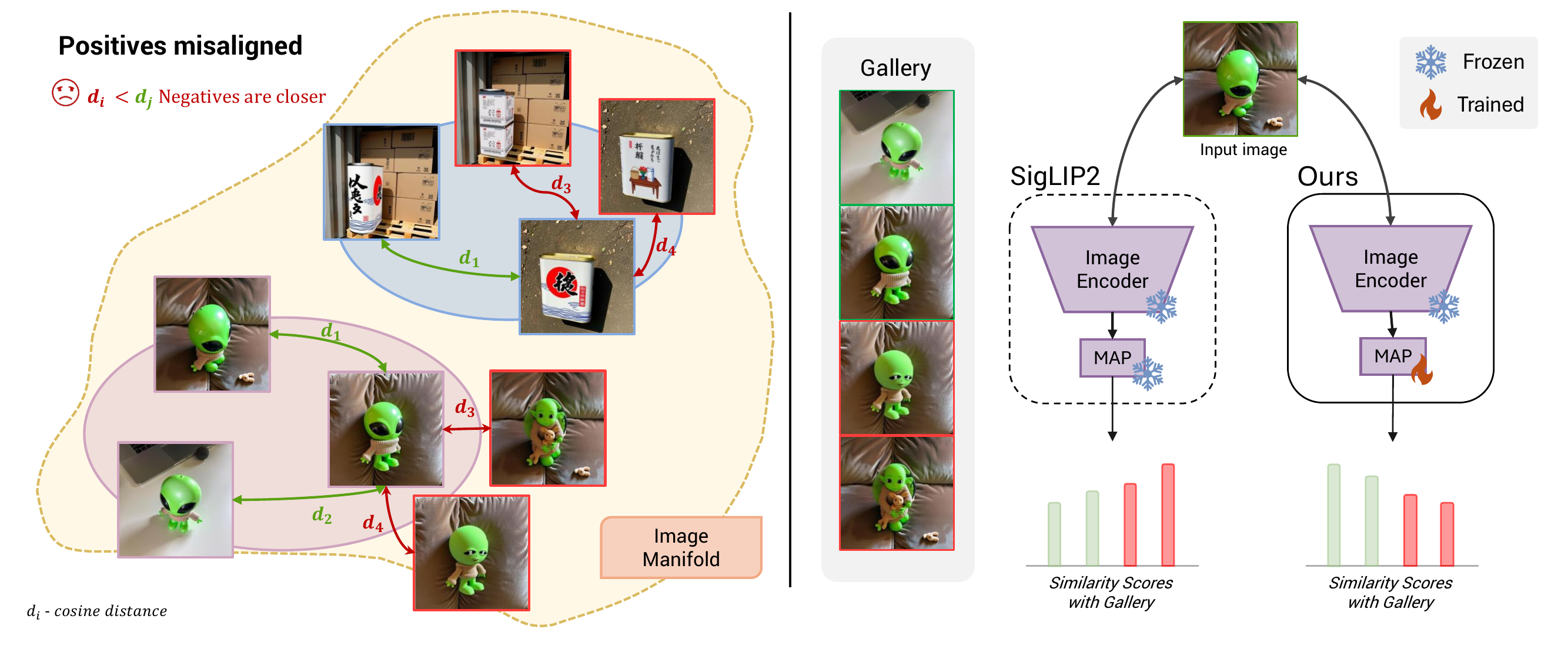 NearID method: frozen encoder + trained MAP head